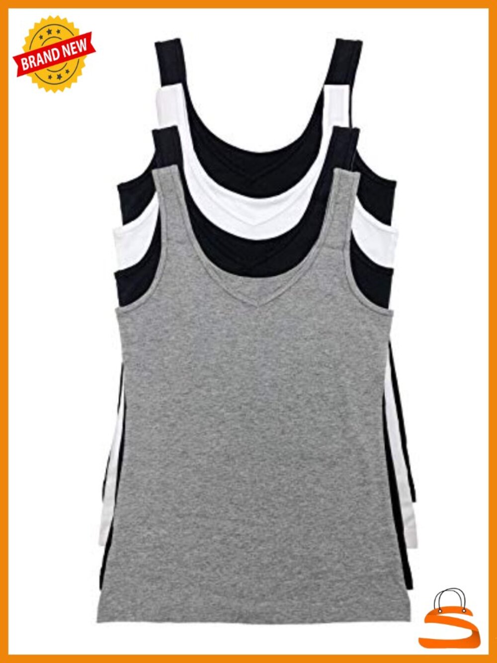 Cotton Modal Reversible Tank Top 4-Pack Sleeveless